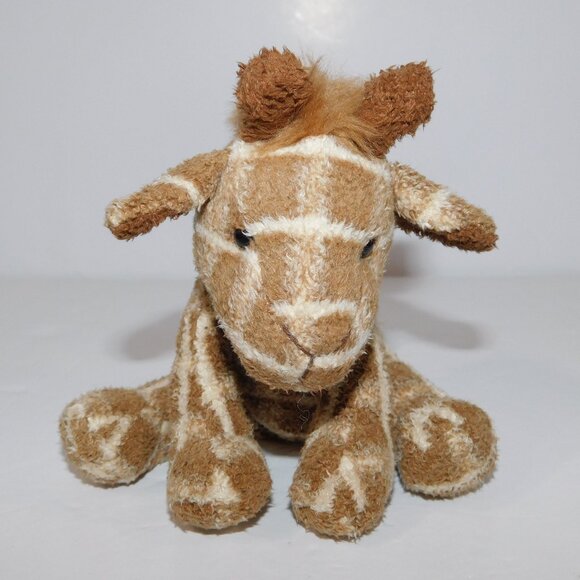 Russ Berrie Luv Pets 5.5" Brown Tan Gabby Giraffe Plush Bean Bag Stuffed Toy - Picture 1 of 6